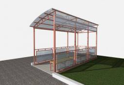 навесы из поликарбоната во дворе частного дома