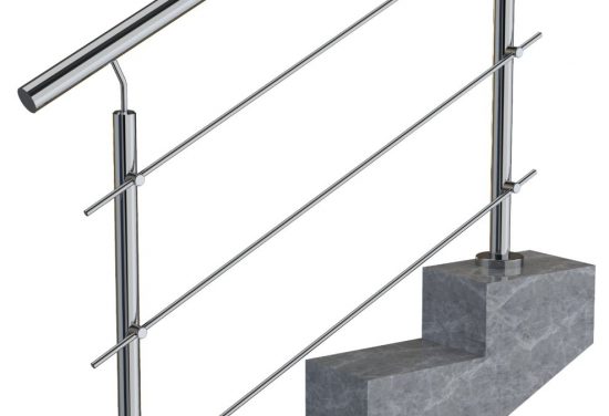 Ограждения лестничных маршей из нержавеющей стали